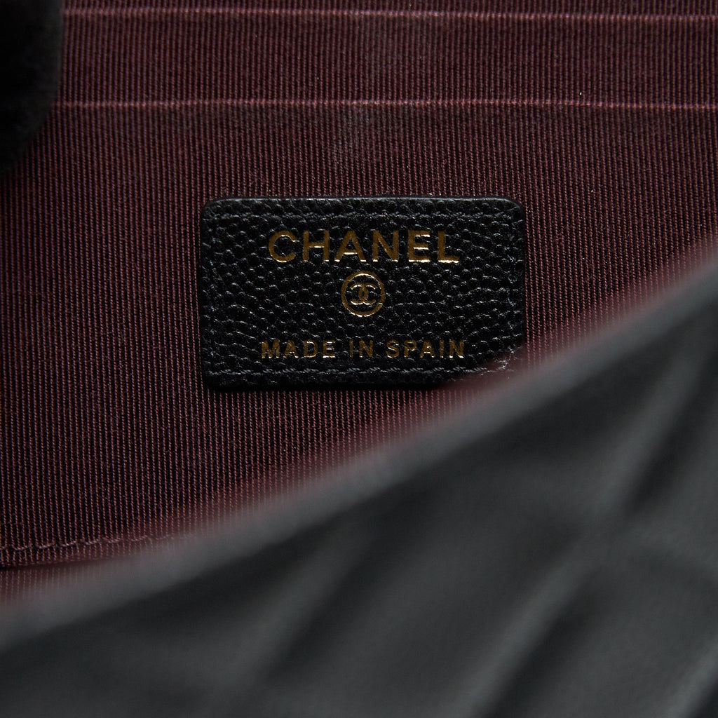 Chanel Flap Case Black Caviar L