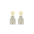 Chanel No.5 Perfume Bottle Crystal Drop Earrings L