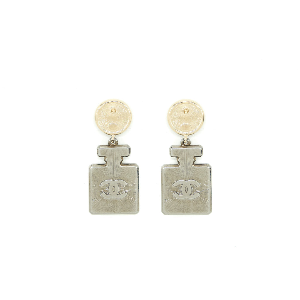 Chanel No.5 Perfume Bottle Crystal Drop Earrings L
