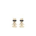 Chanel CC Logo Drop Earrings
