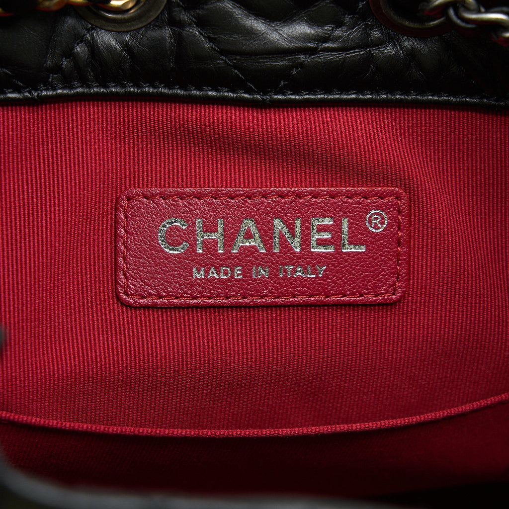Chanel small Gabrielle Backpack black Ruthenium