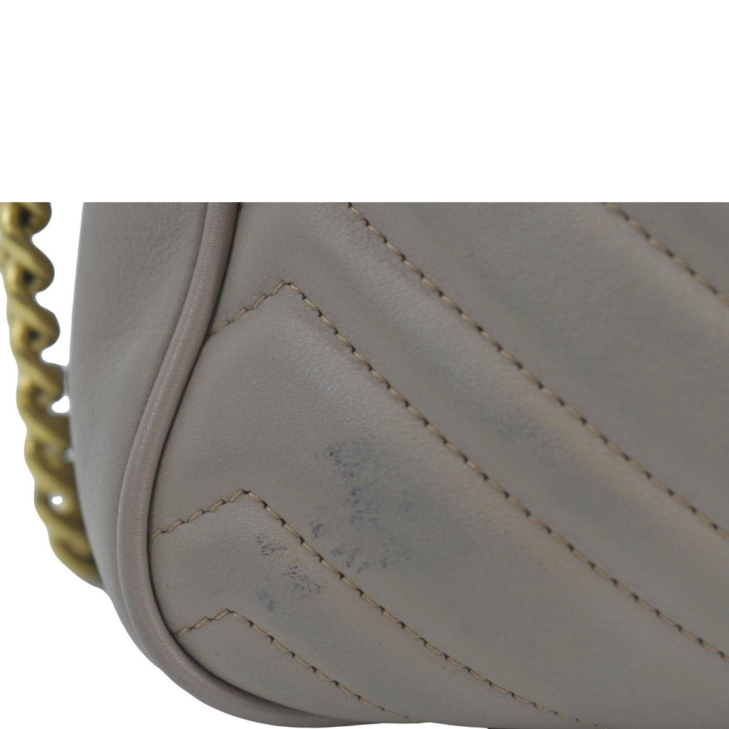 GUCCI GG Marmont Matelasse Leather Crossbody Bag Dust Pink 443499