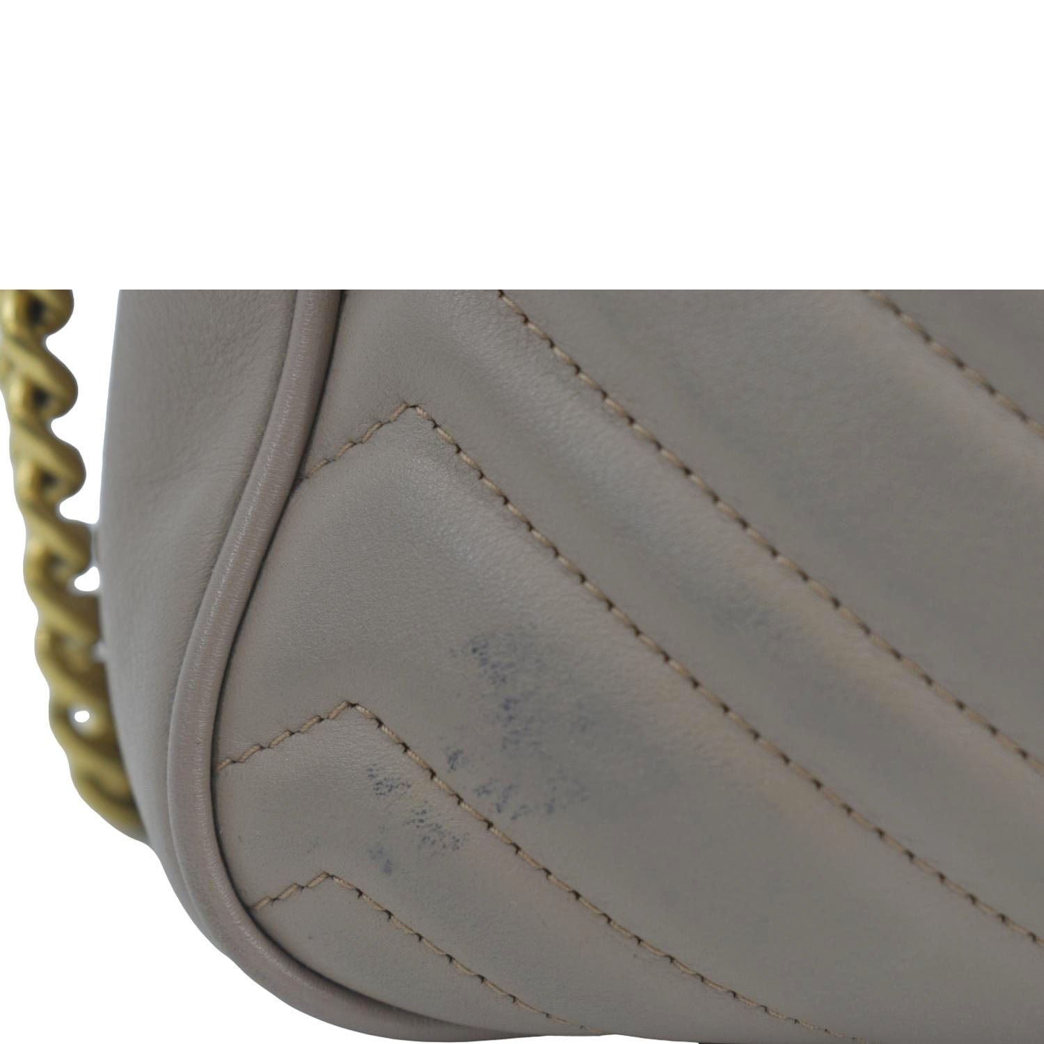 GUCCI GG Marmont Matelasse Leather Crossbody Bag Dust Pink 443499