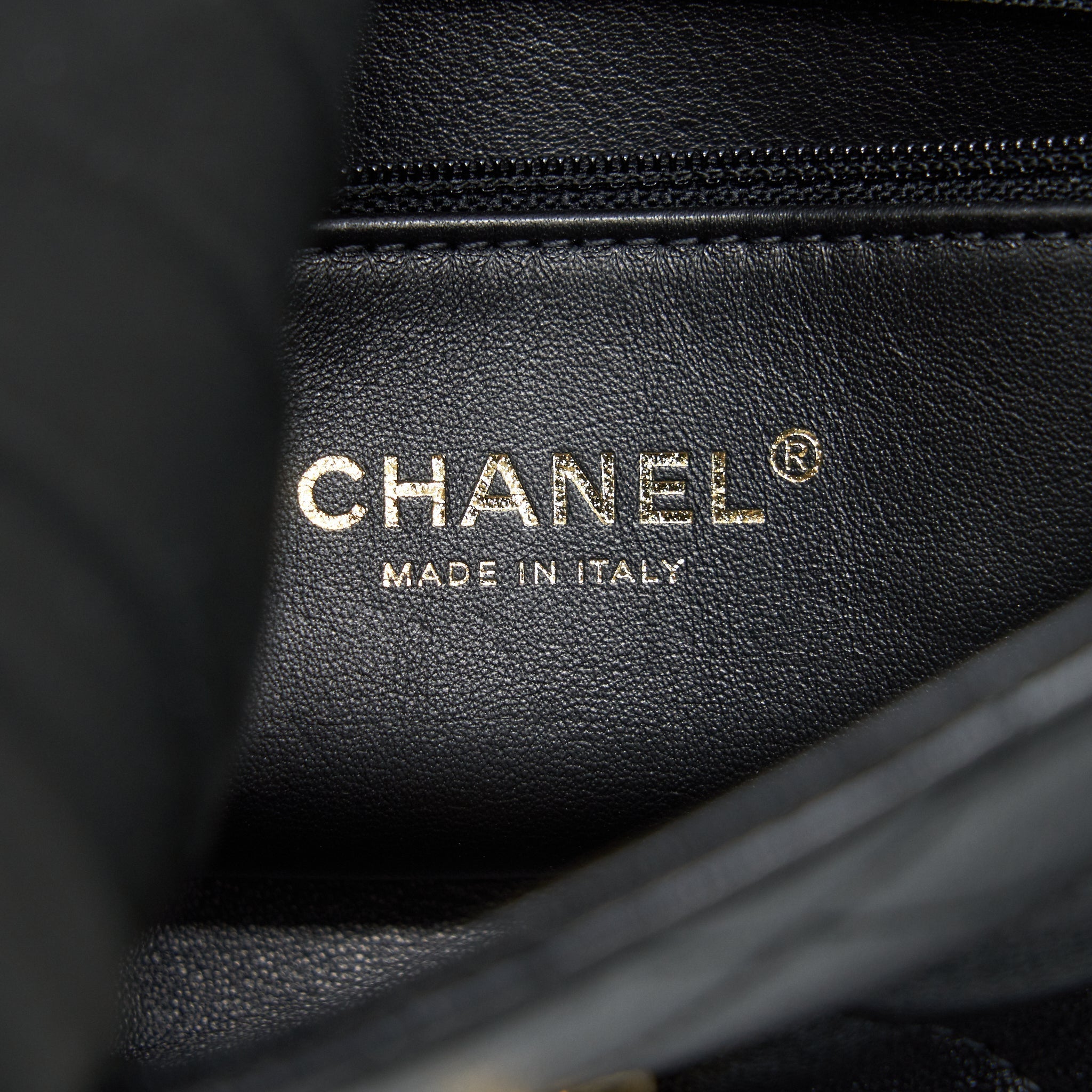 Chanel Shiny Lambskin Flap Bag Black