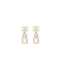 Chanel Crystal And Stud CC Perfume Drop Earring L