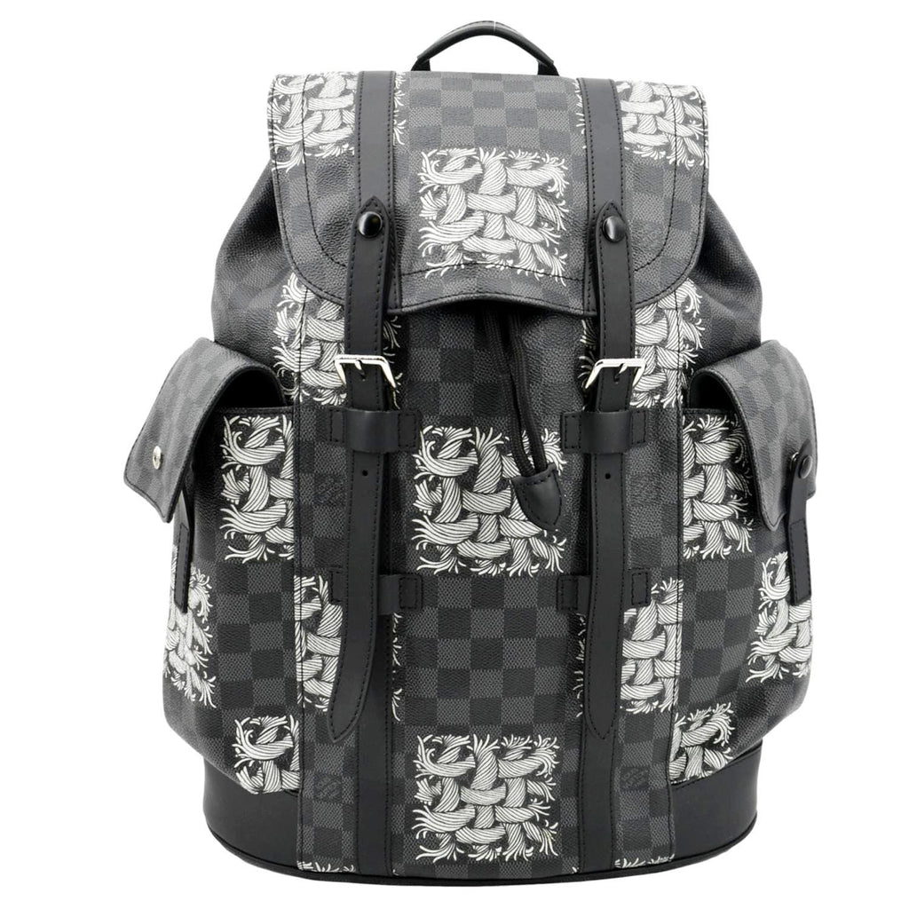 LOUIS VUITTON Christopher Nemeth Damier Graphite Backpack Bag Black