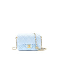 Chanel 21K My Perfect Mini Flap Bag Caviar Iridescent Light Blue