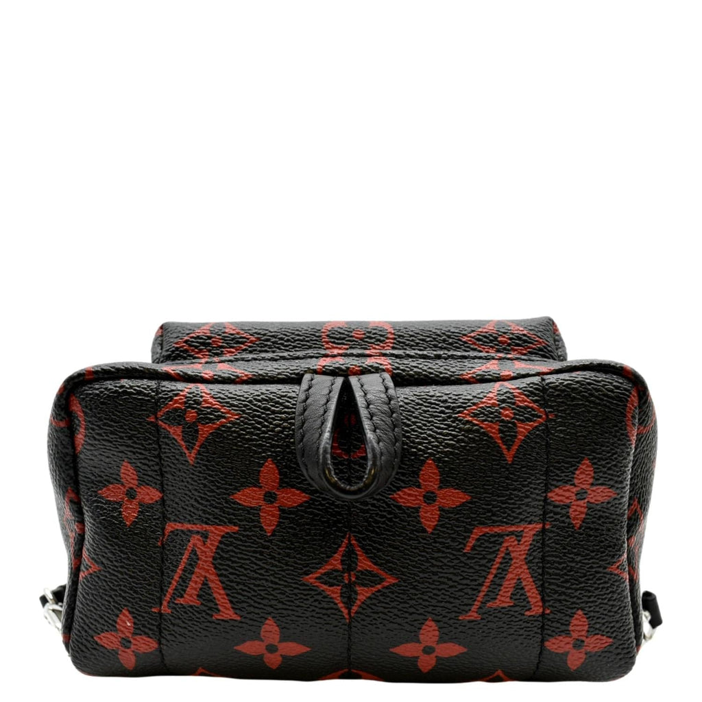 LOUIS VUITTON Palm Springs Mini Monogram Infrarouge Canvas Backpack Bag Black