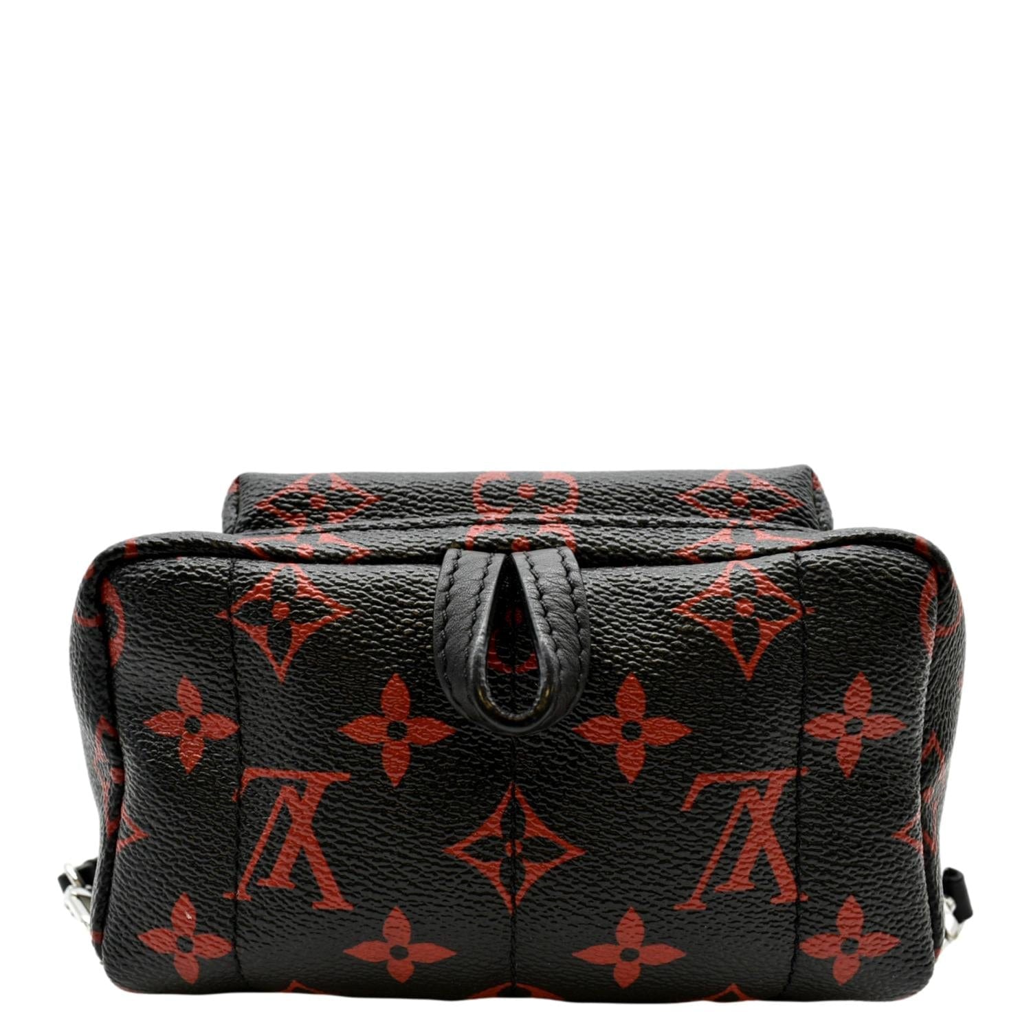LOUIS VUITTON Palm Springs Mini Monogram Infrarouge Canvas Backpack Bag Black