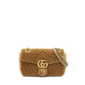 Gucci Marmont bag velvet gold tan