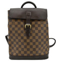 LOUIS VUITTON Soho Damier Ebene Backpack Bag Brown