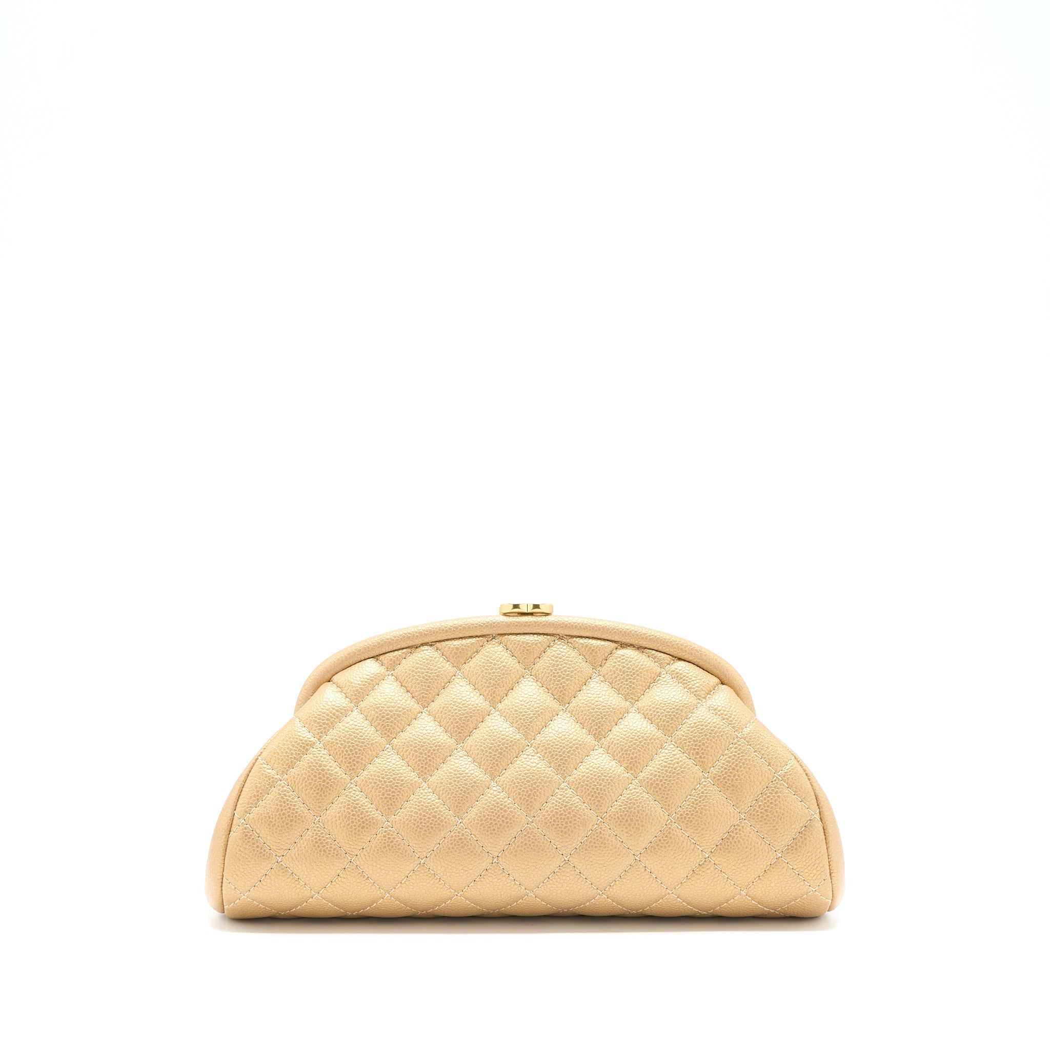 Chanel Timeless Clutch Caviar Gold Brushed