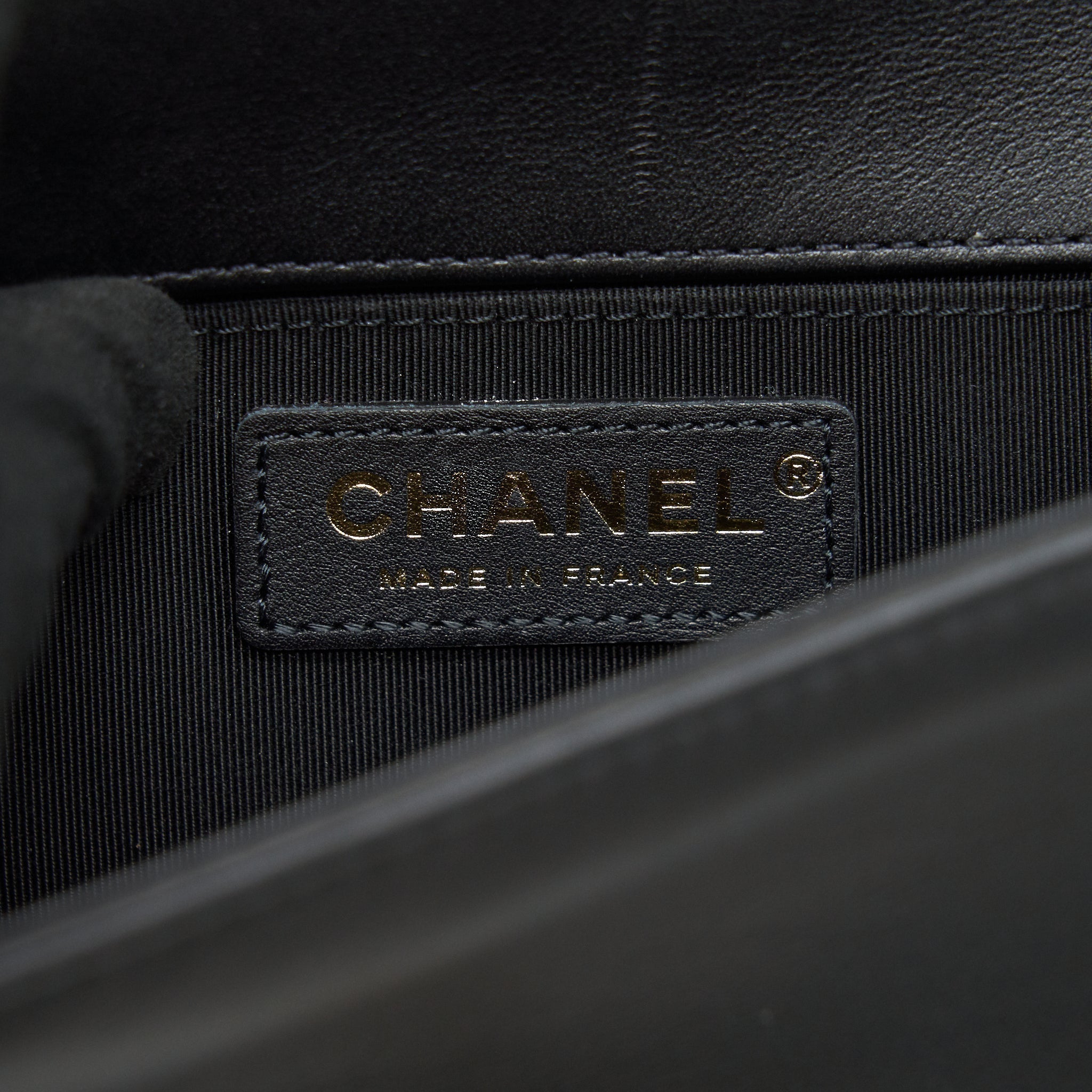 Chanel small boy Bag Calfskin Black with  serial27