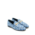Gucci Size 36 Jordanian GG Canvas Loafer Blue