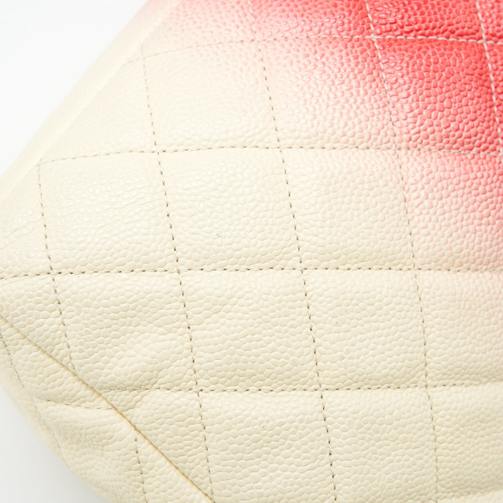 CHANEL Multi Color Caviar Large Flap Bag with