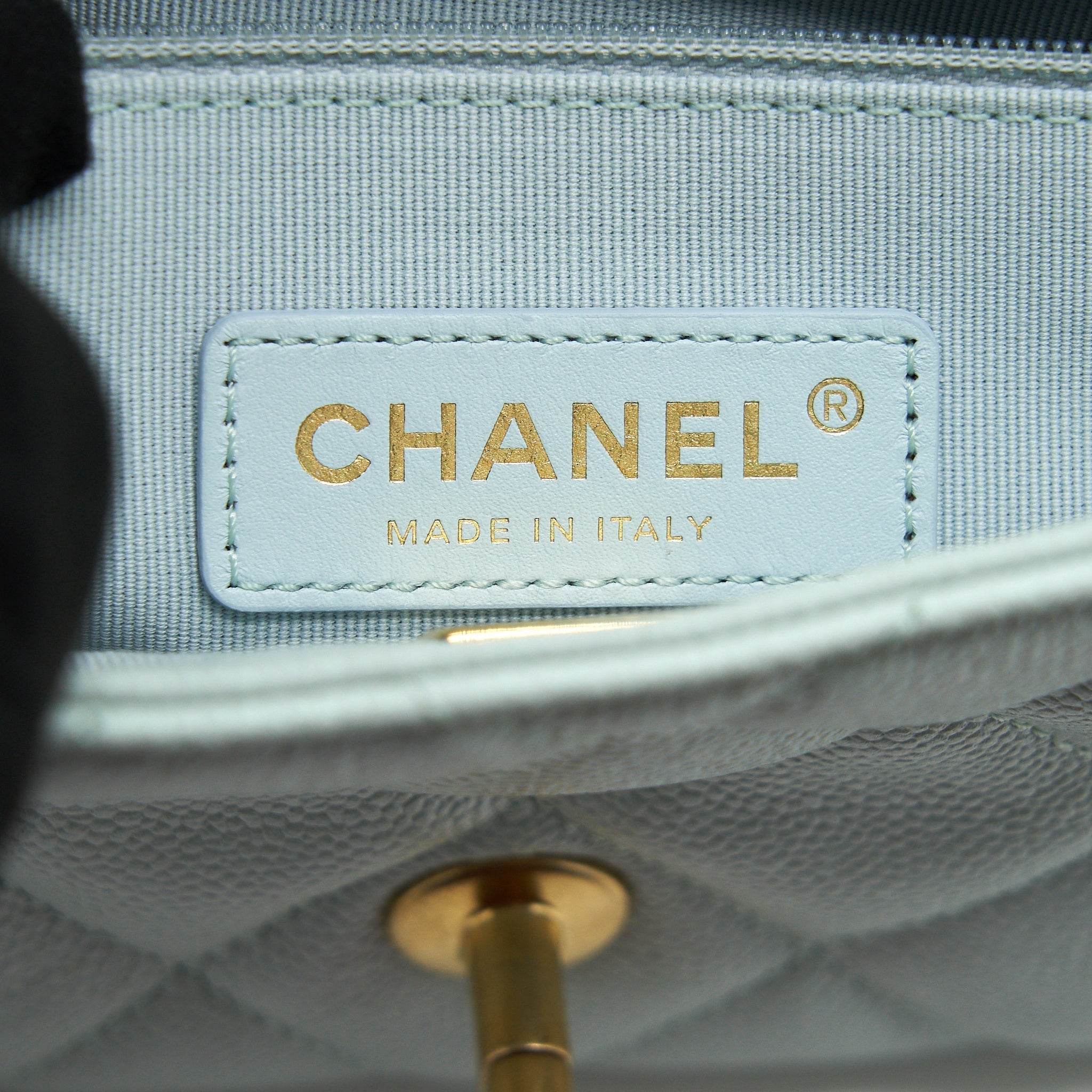 Chanel 21K My Perfect Mini Flap Bag Caviar Iridescent Pastel Green