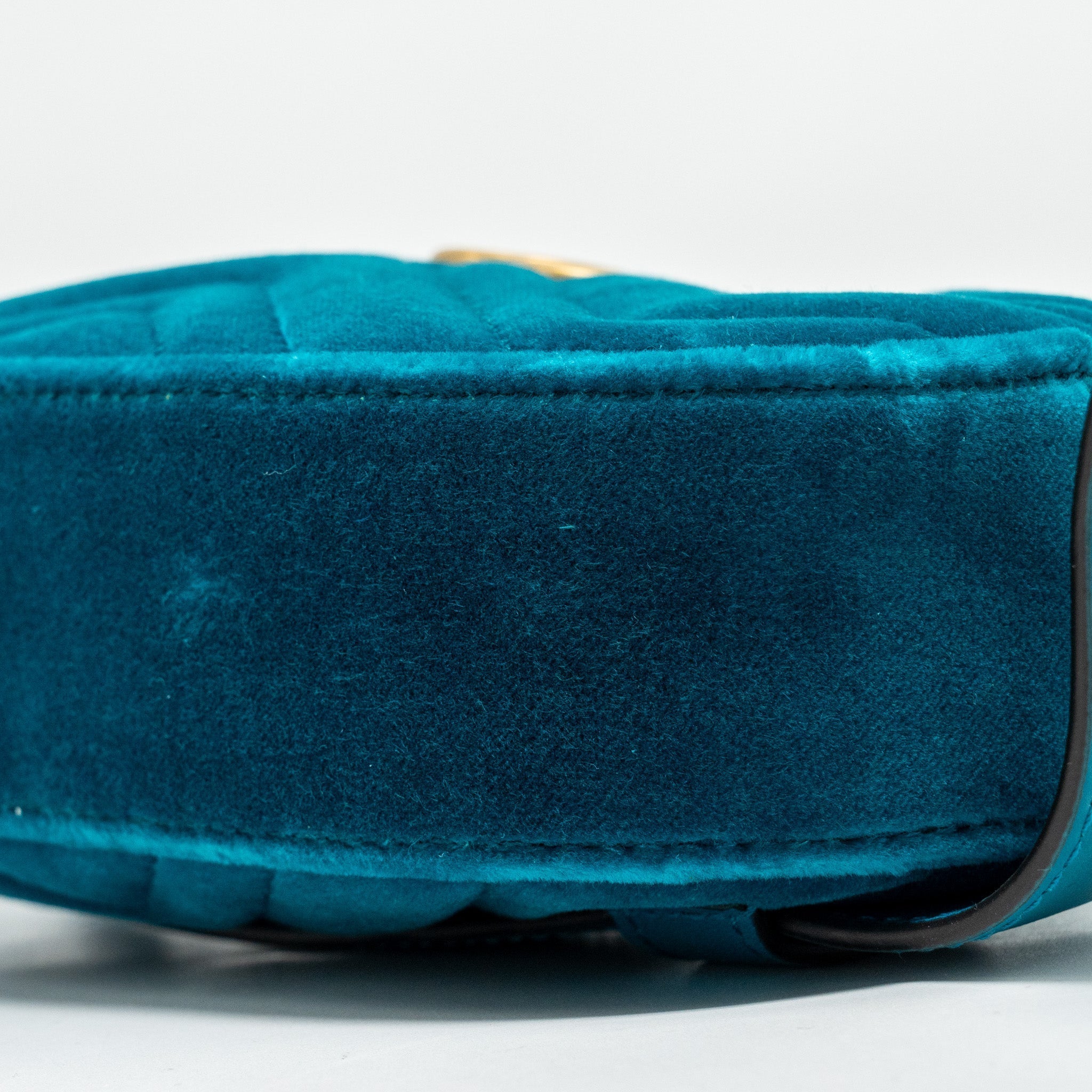 Gucci Size 65 Marmont Belt Bag Velvet Blue