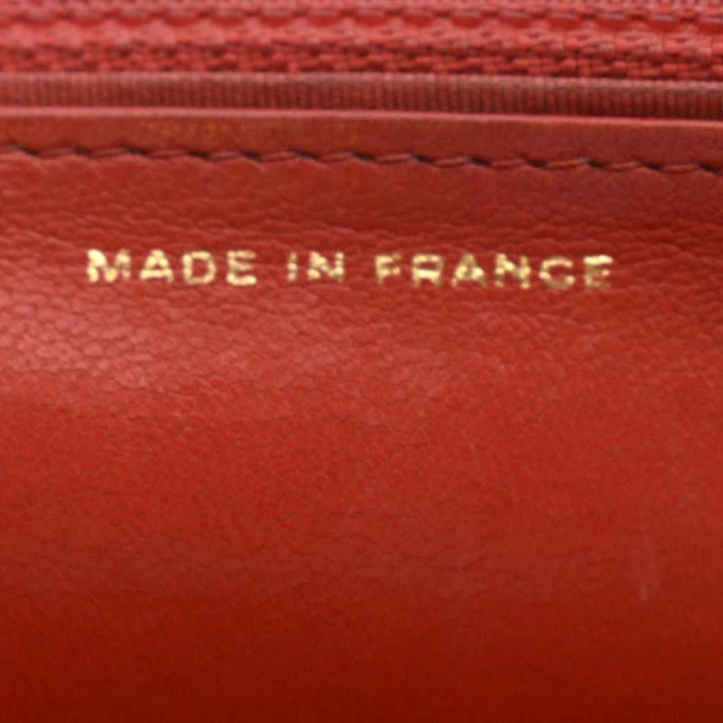 CHANEL Boy Woc Quilted Calfskin Leather Wallet On Chain Clutch Bag Red