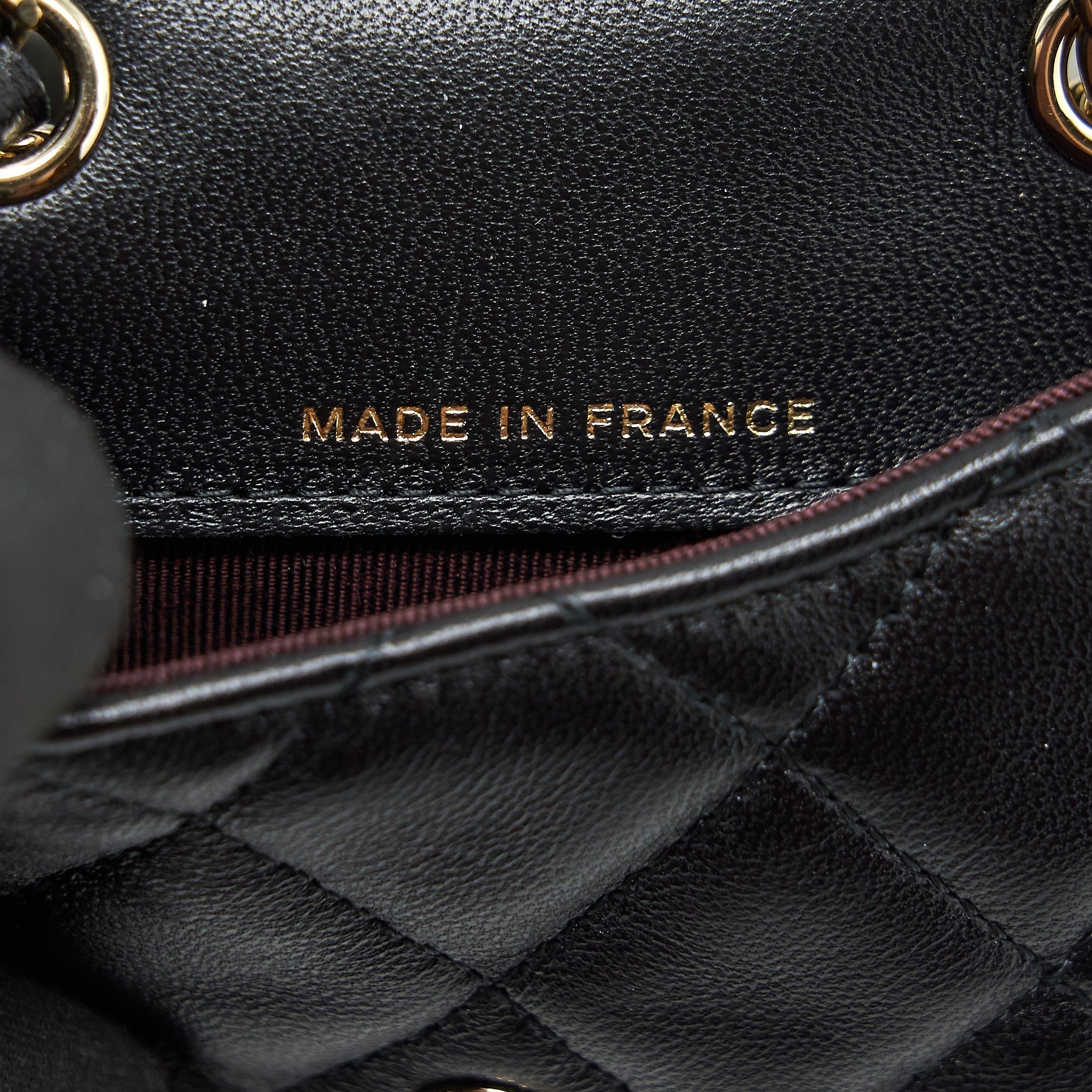 Chanel Flap  Holder Belt Bag With Chain Lambskin Black L