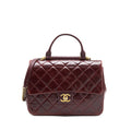 Chanel Quilted Shoulder Flap Bag Lambskin Red