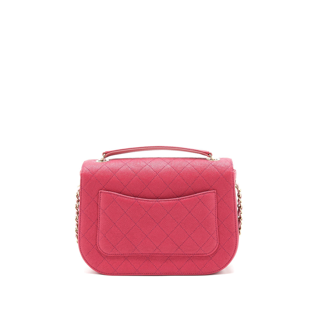 Chanel Messenger Crossbody Bag Caviar Red