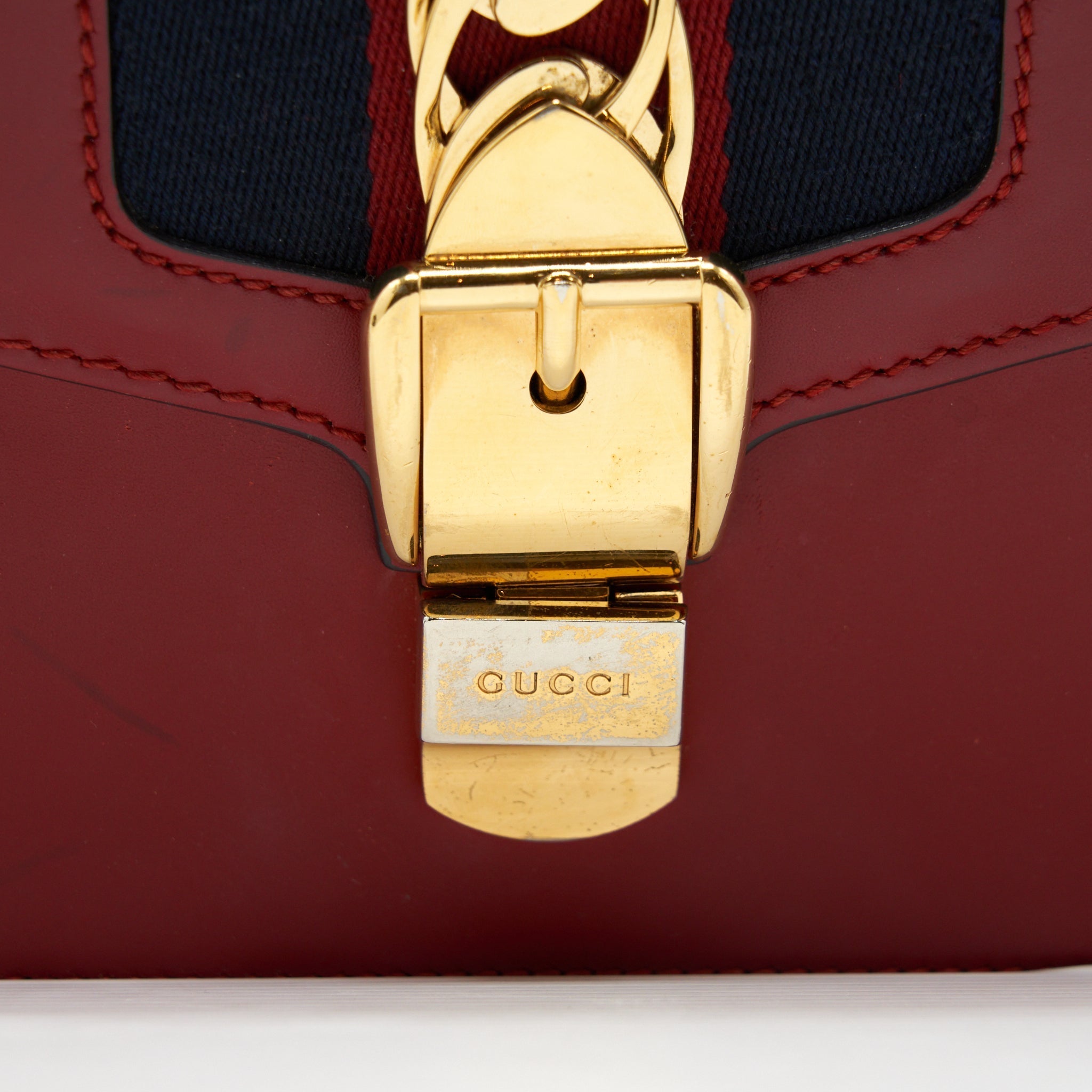Gucci Small Sylvie Shoulder Bag Red