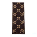 Gucci GG Jacquard Wool Silk Scarf Brown/Beige