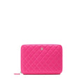 Chanel Quilted Zipper Clutch Lambskin Pink