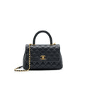 Chanel Mini Coco Handle Flap Caviar in Black
