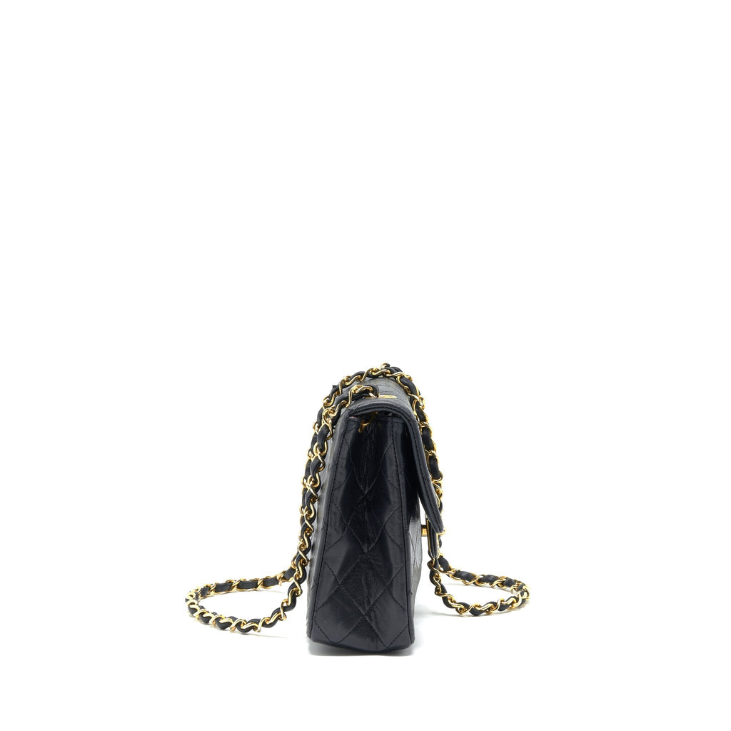 Chanel Vintage Small Flap Bag Lambskin Black