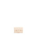 Chanel 22C Flap holder Caviar Light Beige L