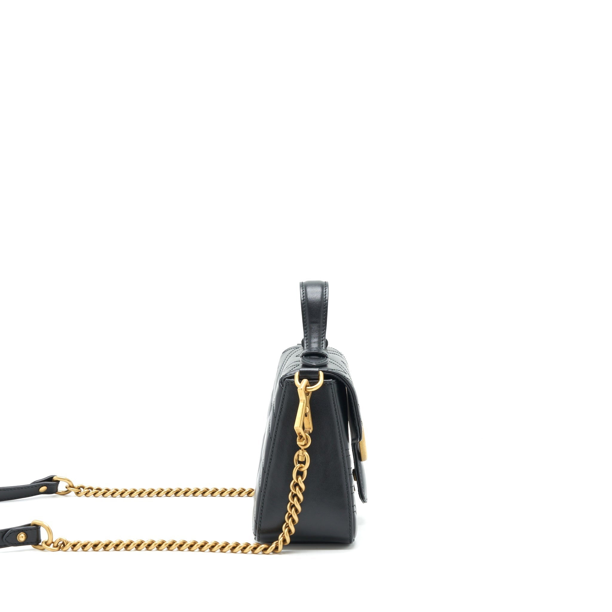 Gucci GG Marmont Mini Top Handle Bag Black