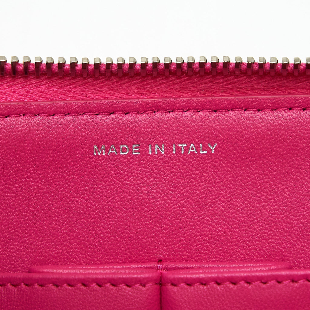 Chanel Quilted Zipper Clutch Lambskin Pink