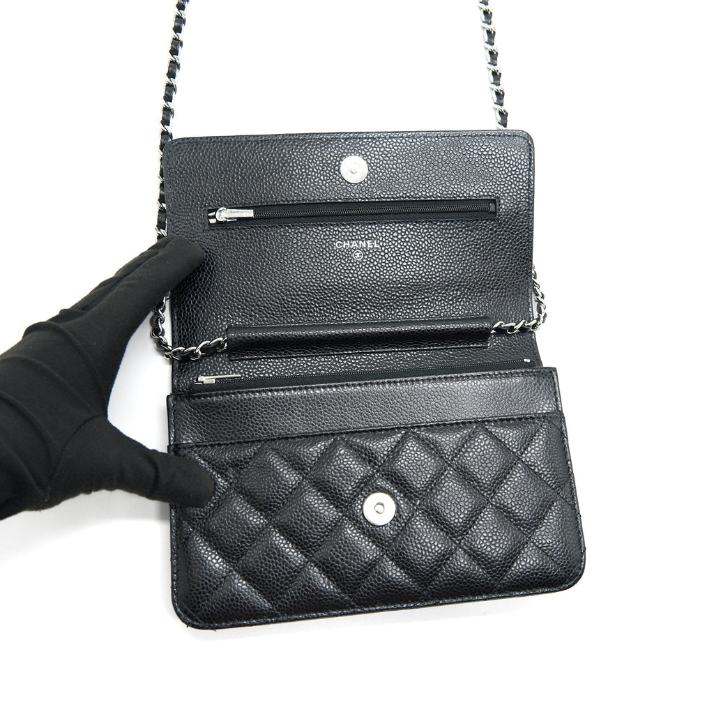 Chanel Wallet on Chain WOC in Caviar