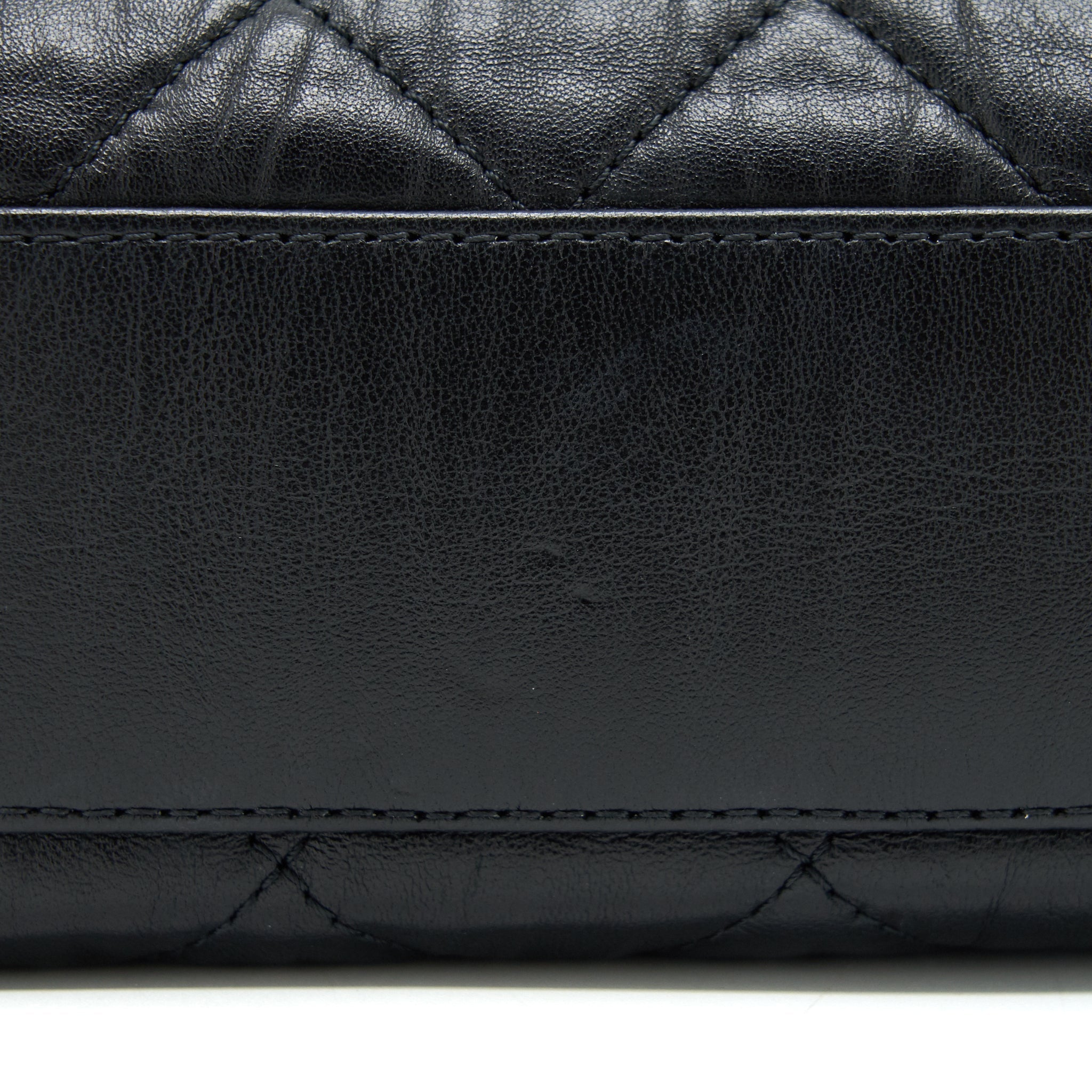 Chanel Small CC Wrapped Strap Bag Lambskin Black In Crumpled