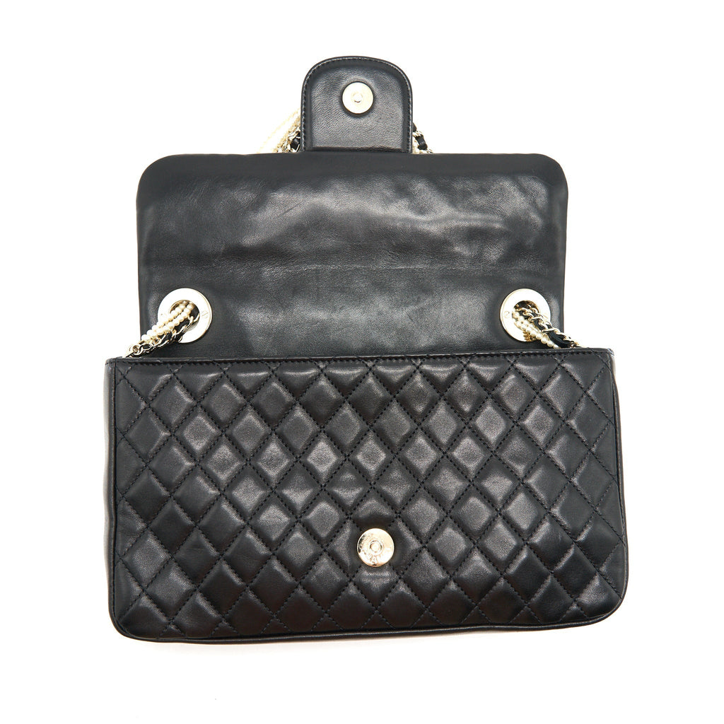 Chanel Westminster Shoulder Bag Lambskin Black L