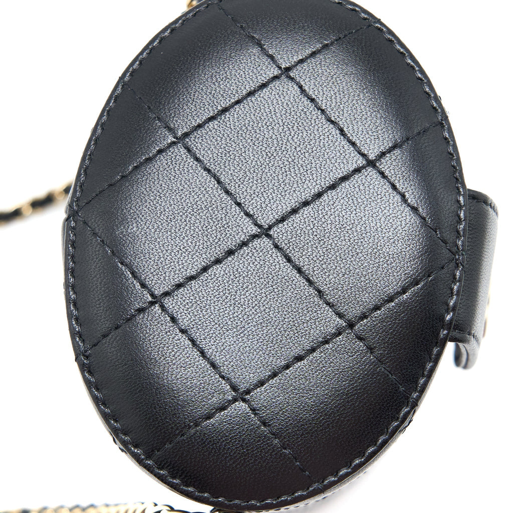 Chanel Vertical Clutch with Chain Lambskin Black L