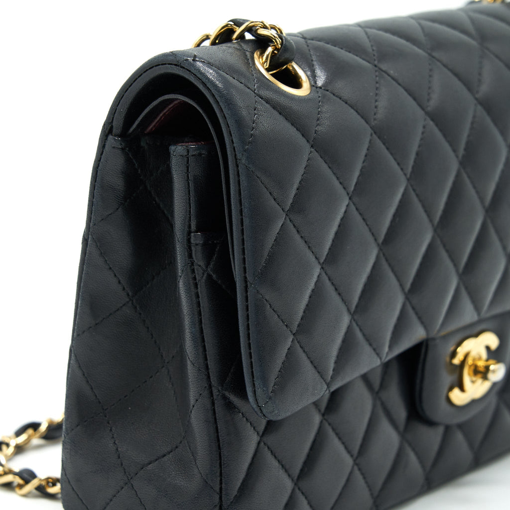 Chanel Classic Double Flap Bag Lambskin Medium Black  serial 19