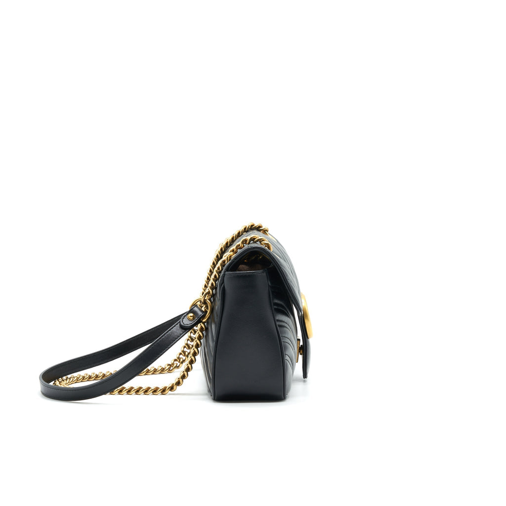 GUCCI GG MARMONT SMALL SHOULDER BAG BLACK