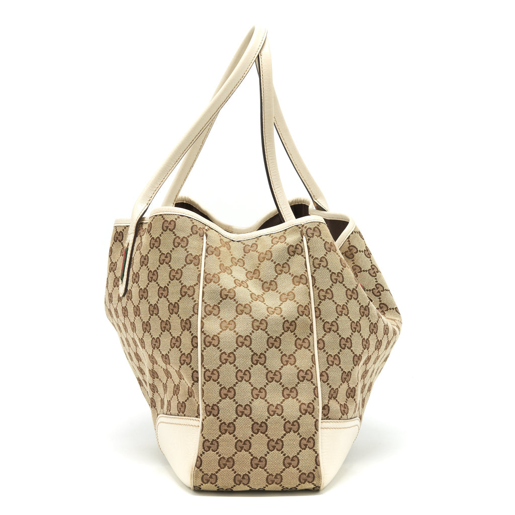 Gucci Princy Tote Bag GG Supreme Canvas/ White