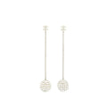 Chanel Drop Ball Crystal Earrings