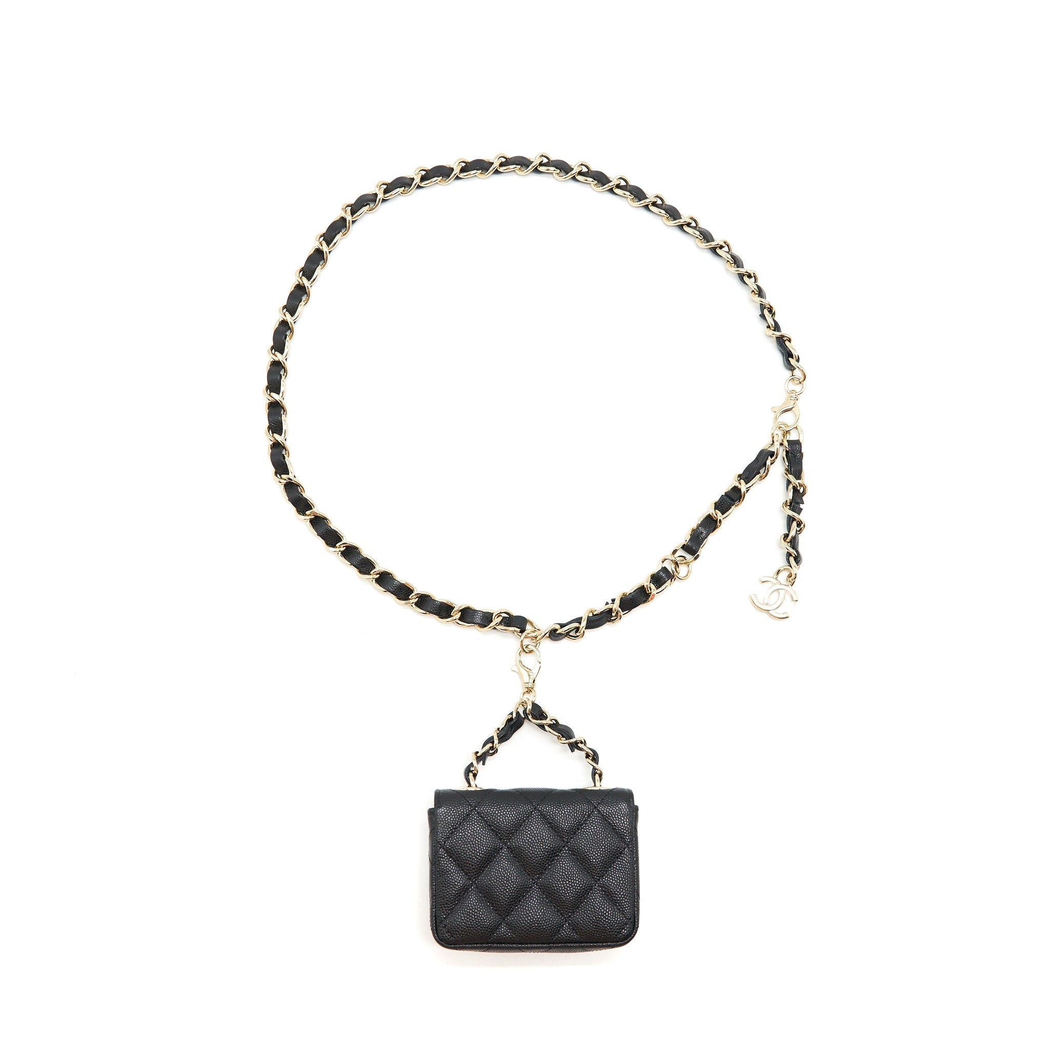 Chanel 21B Belt Bag Caviar Black L