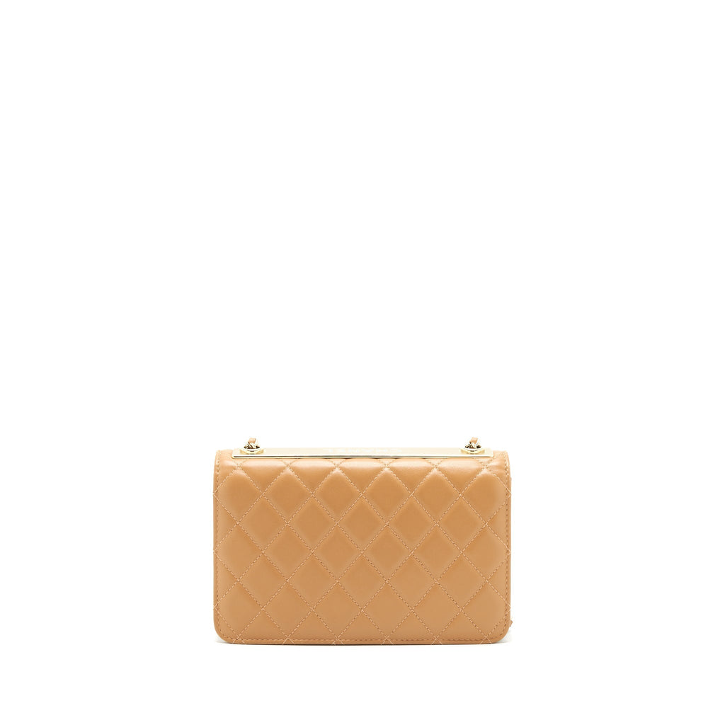 Chanel Trendy CC Wallet On Chain Lambskin Dark Beige L