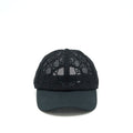 Gucci GG Embroidered Baseball Hat Black GG Net And Cotton Drill