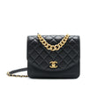 Chanel Quilted Calfskin and Caviar Flap Bag Black