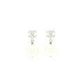Chanel Pearl drop Crystal earrings
