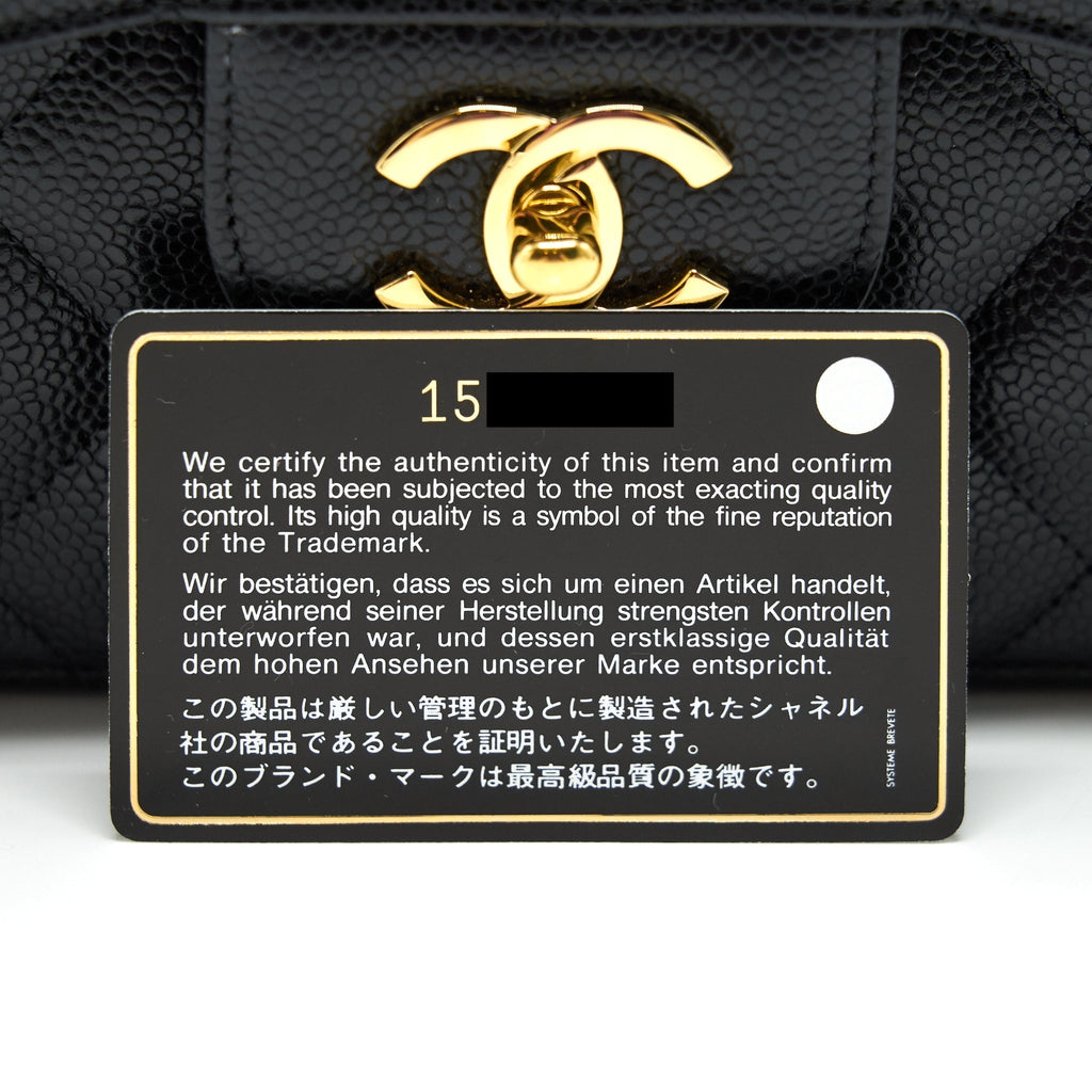 Chanel Classic Jumbo Double Flap Bag Black Cavier