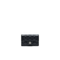 CHANEL Classic  Holder Grained Calfskin  Black