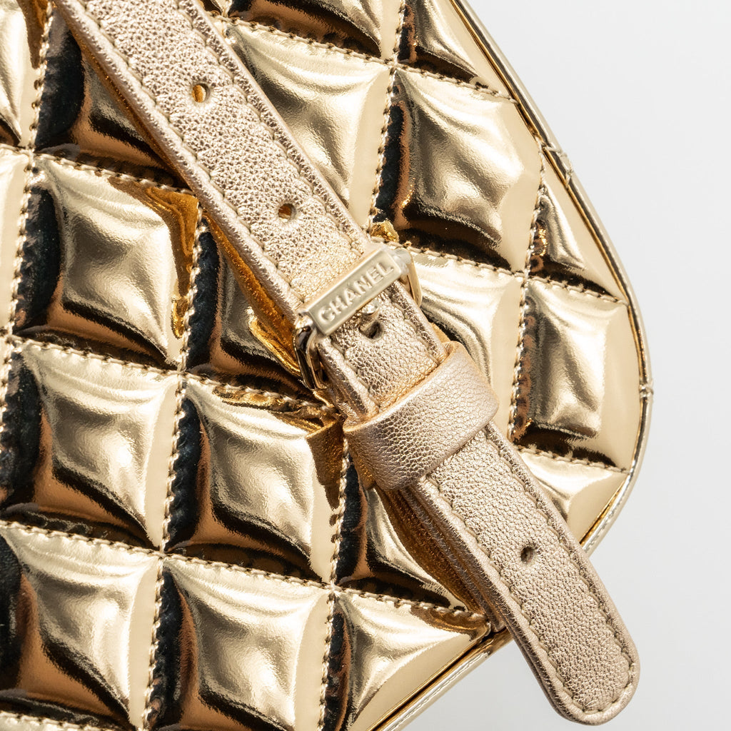 Chanel 24c Backpack With Star Patent Gold L (microchip)