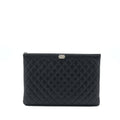 Chanel Boy Clutch Lambskin Black